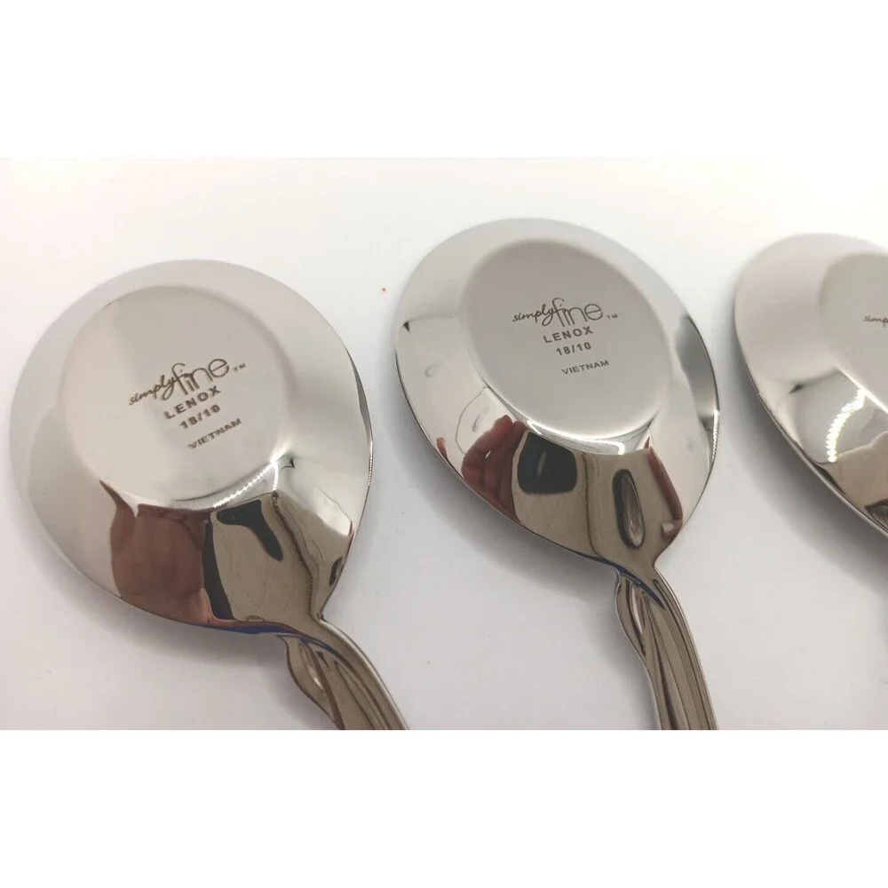 Lenox Simply Fine Twist Mini / Sample Spoon 5 Piece Set 18/10 Stainless Rare